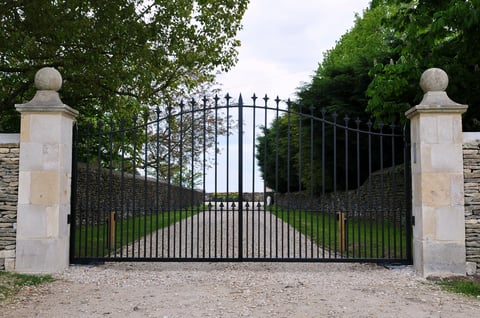 Luxury gated estate entrance